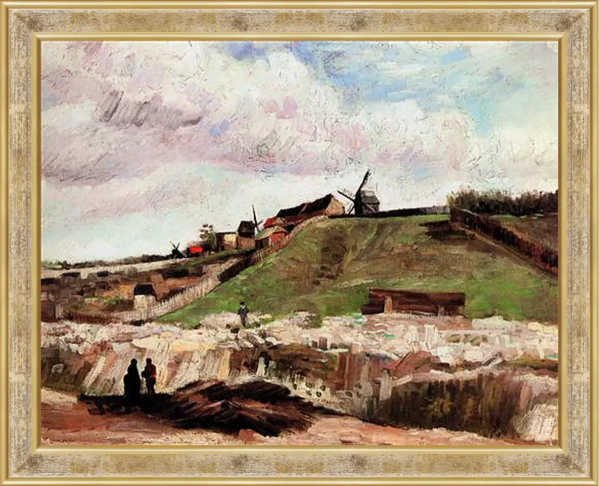 Картина в раме - The Hill of Montmartre with Quarry. Винсент Ван Гог