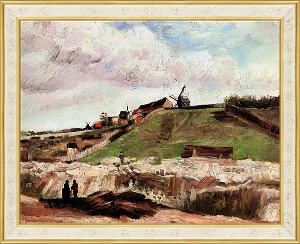 Картина в раме - The Hill of Montmartre with Quarry. Винсент Ван Гог