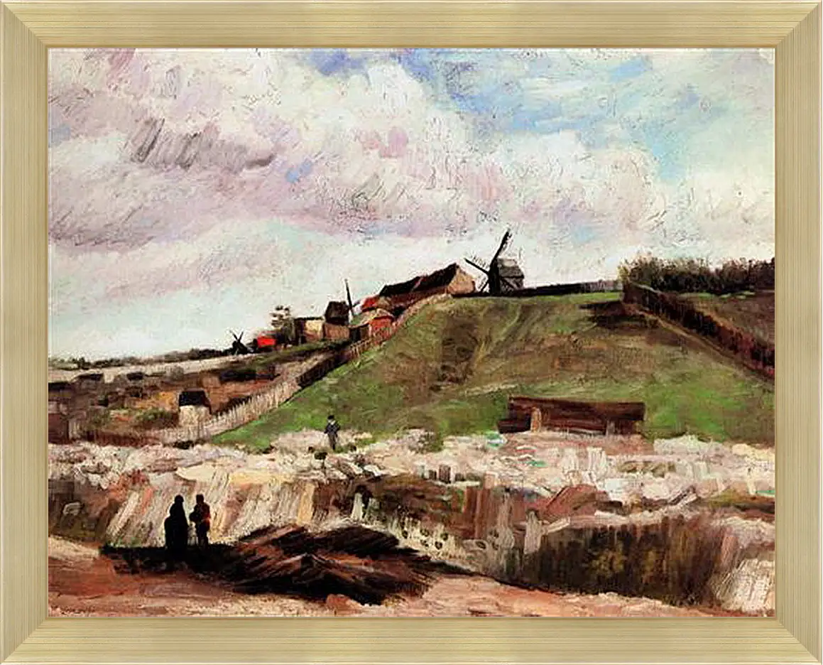 Картина в раме - The Hill of Montmartre with Quarry. Винсент Ван Гог