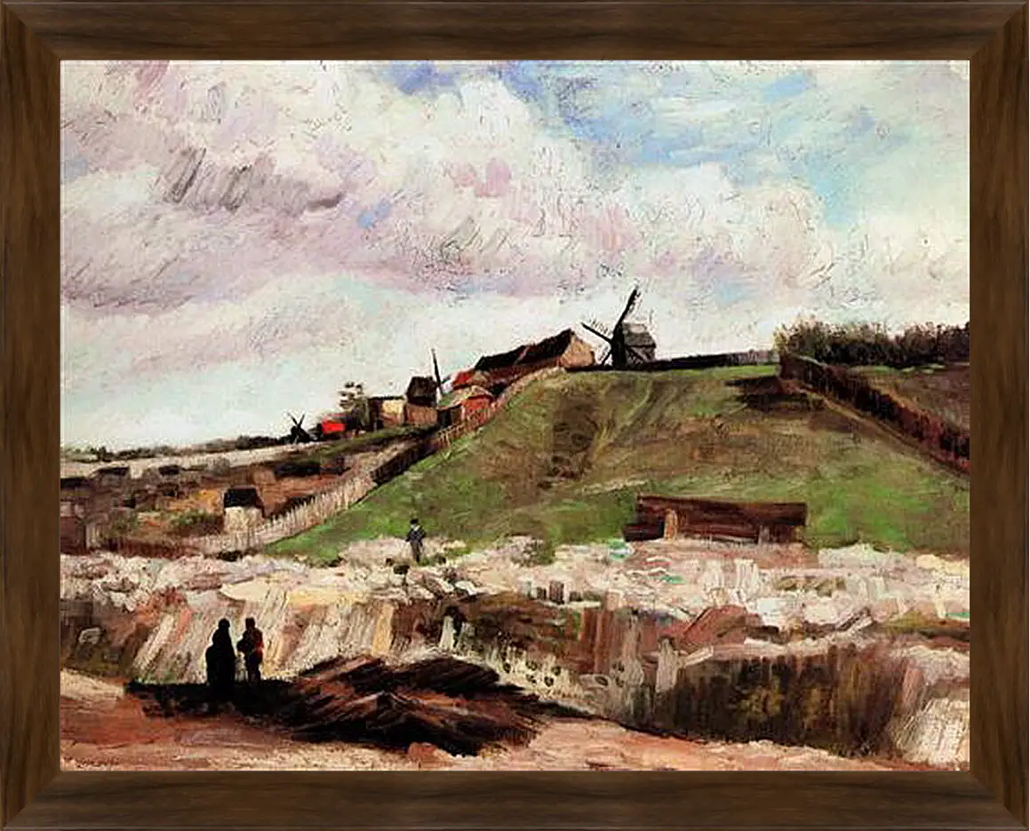 Картина в раме - The Hill of Montmartre with Quarry. Винсент Ван Гог