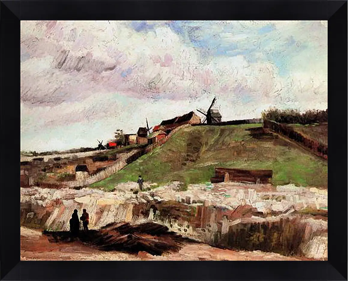 Картина в раме - The Hill of Montmartre with Quarry. Винсент Ван Гог