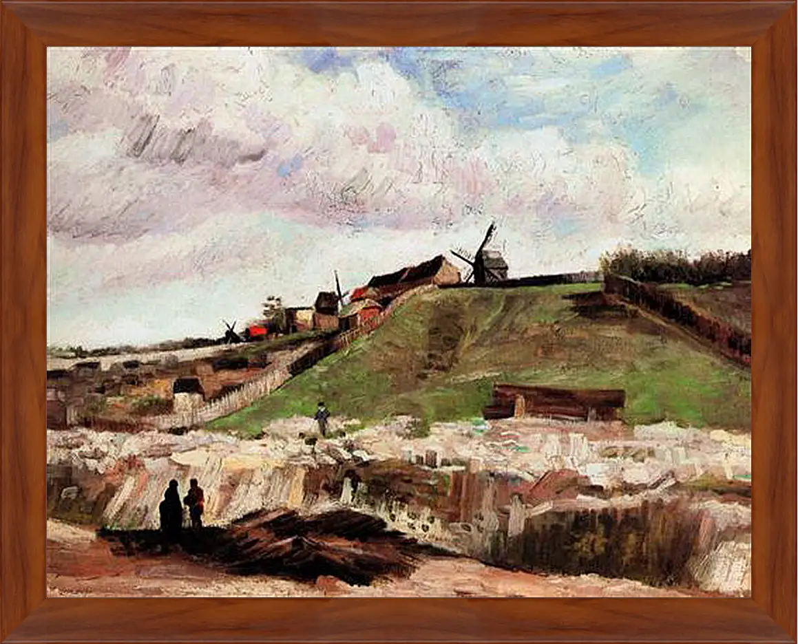 Картина в раме - The Hill of Montmartre with Quarry. Винсент Ван Гог