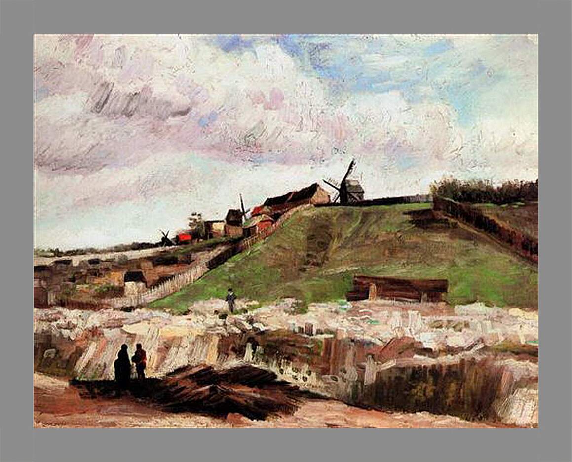 Картина в раме - The Hill of Montmartre with Quarry. Винсент Ван Гог