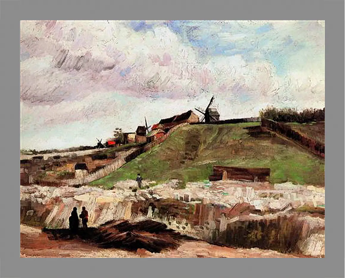 Картина в раме - The Hill of Montmartre with Quarry. Винсент Ван Гог