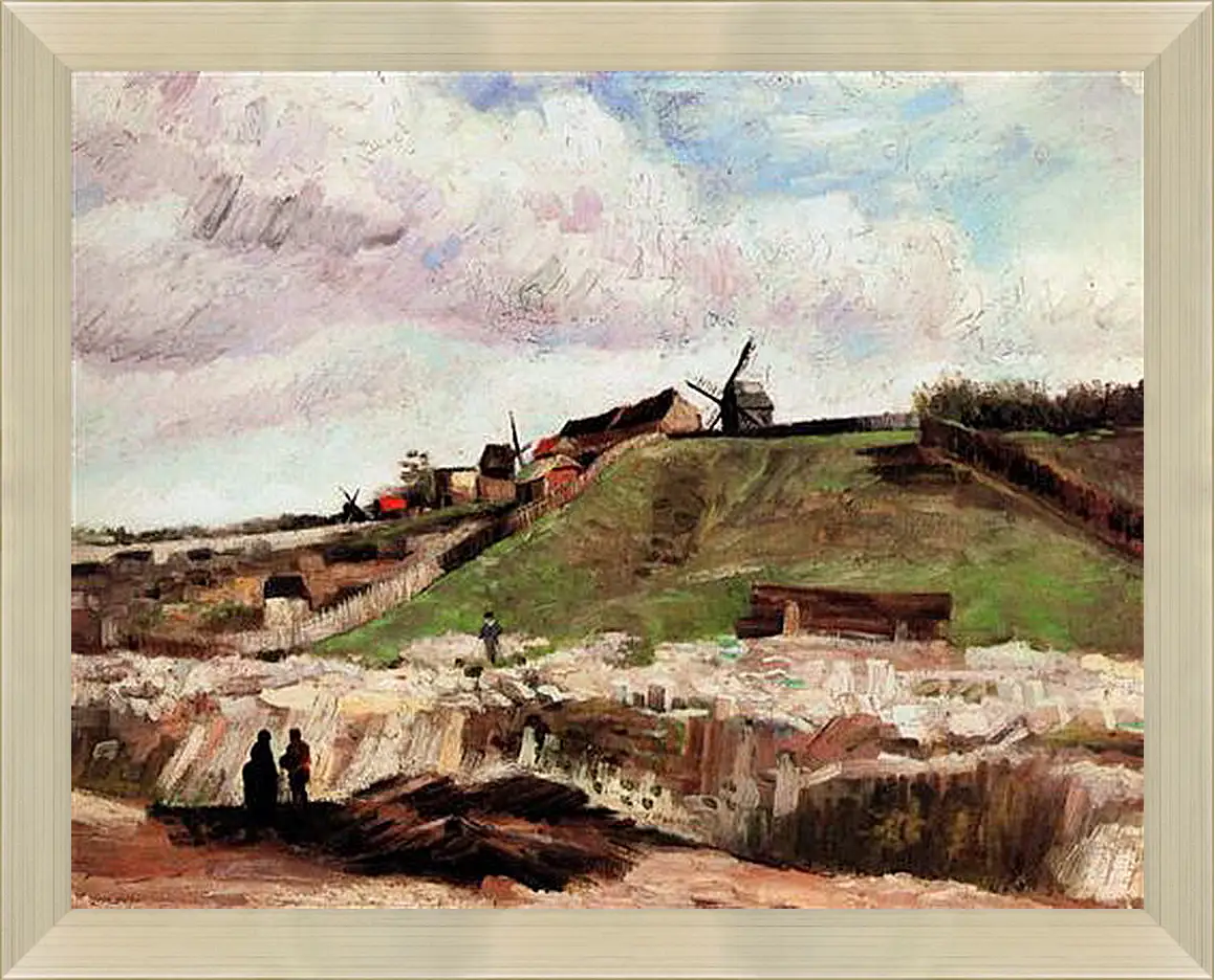 Картина в раме - The Hill of Montmartre with Quarry. Винсент Ван Гог