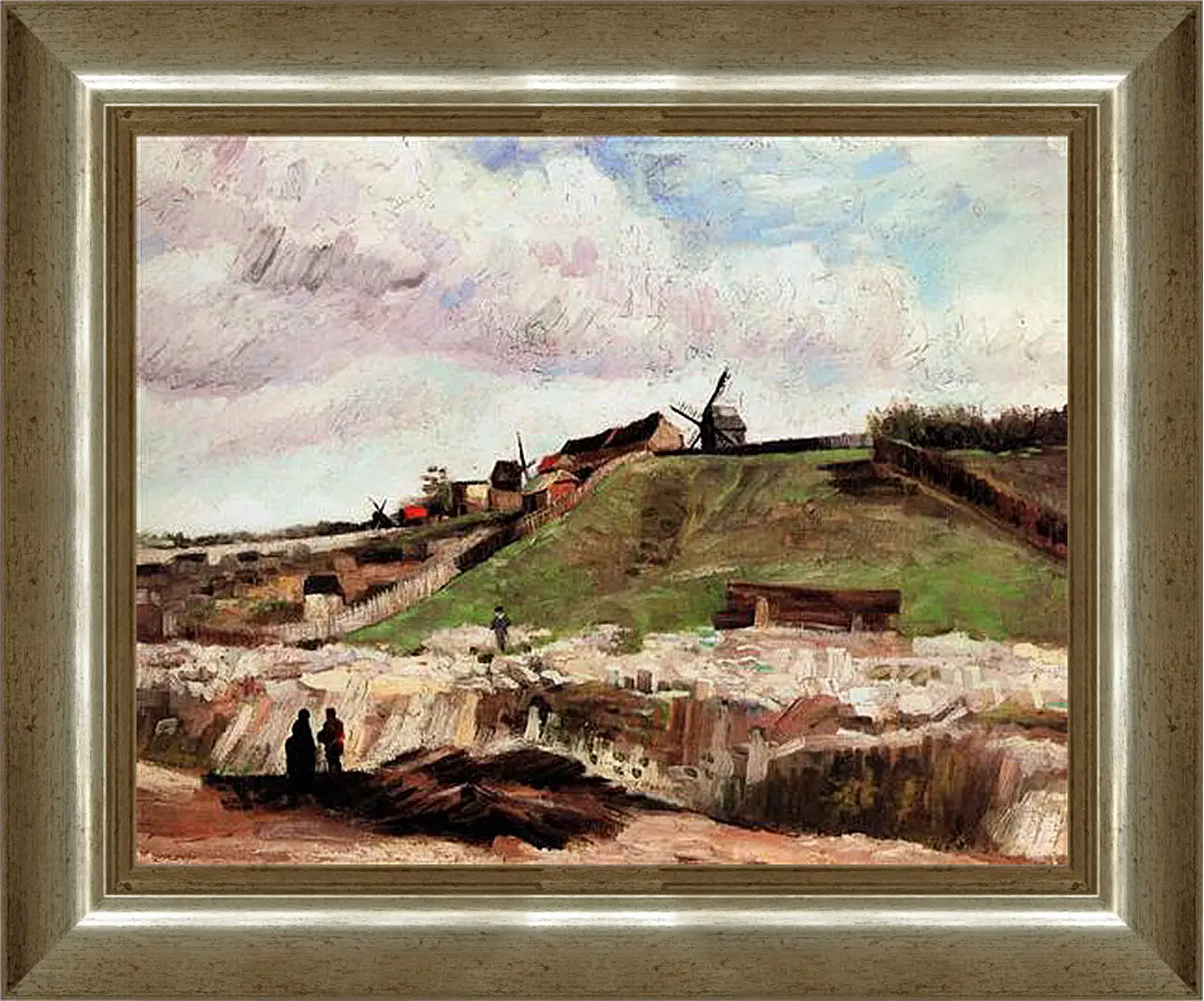 Картина в раме - The Hill of Montmartre with Quarry. Винсент Ван Гог