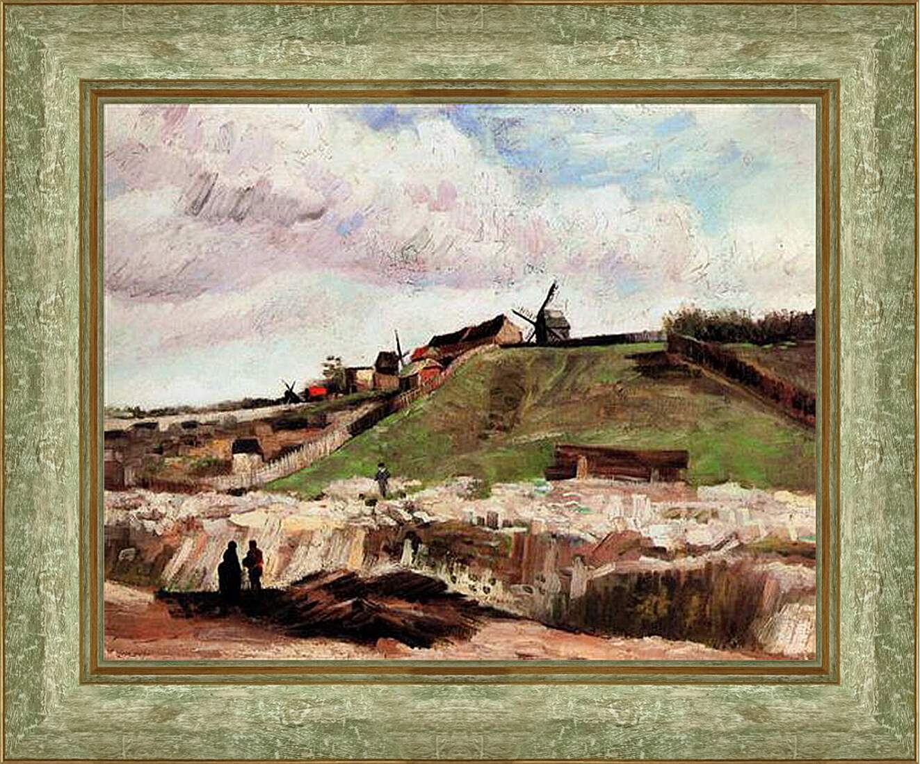 Картина в раме - The Hill of Montmartre with Quarry. Винсент Ван Гог