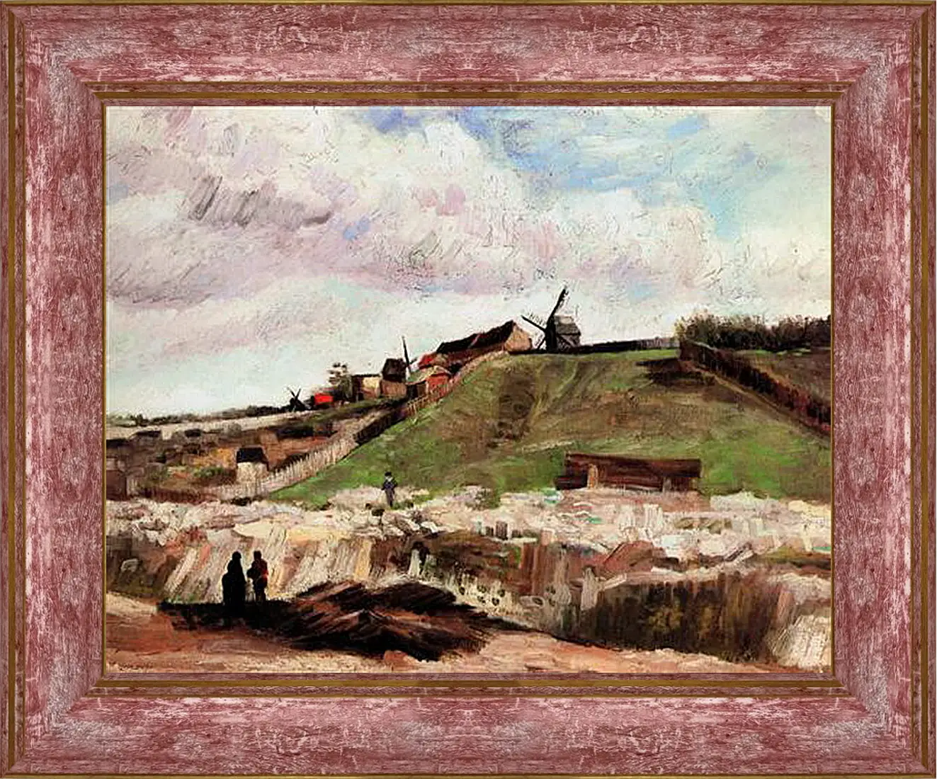 Картина в раме - The Hill of Montmartre with Quarry. Винсент Ван Гог