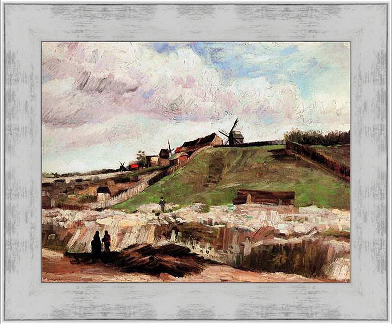 Картина в раме - The Hill of Montmartre with Quarry. Винсент Ван Гог