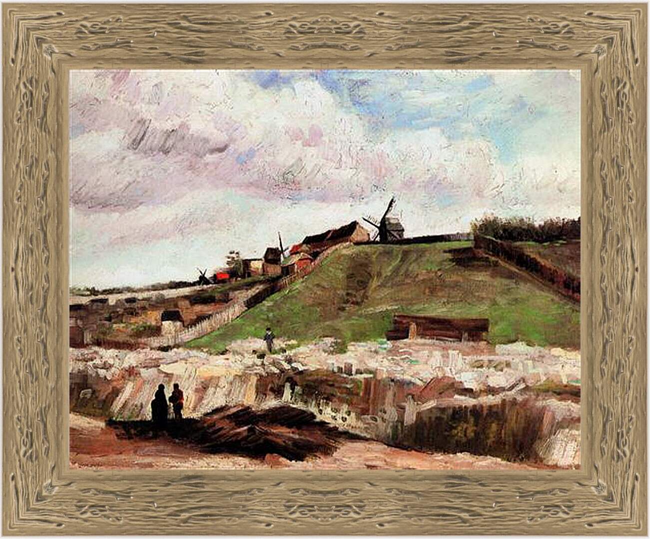 Картина в раме - The Hill of Montmartre with Quarry. Винсент Ван Гог