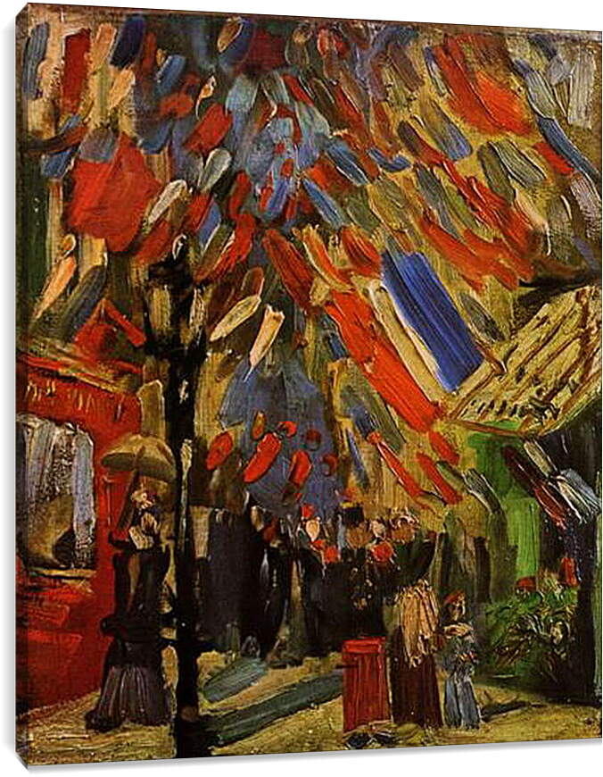 Постер и плакат - The Fourteenth of July Celebration in Paris. Винсент Ван Гог
