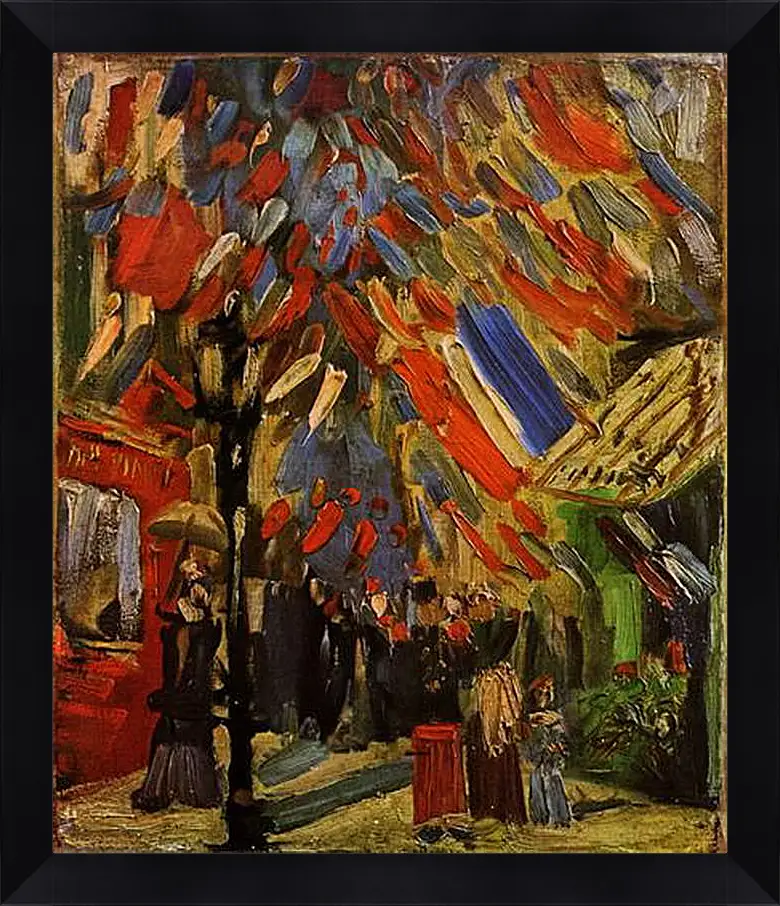 Картина в раме - The Fourteenth of July Celebration in Paris. Винсент Ван Гог