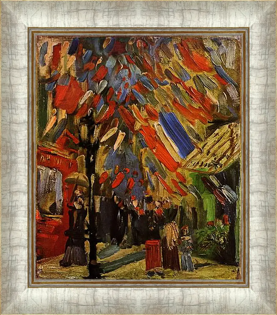 Картина в раме - The Fourteenth of July Celebration in Paris. Винсент Ван Гог