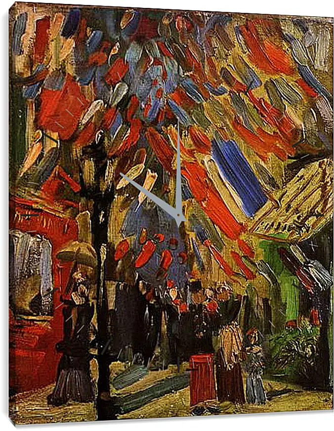 Часы картина - The Fourteenth of July Celebration in Paris. Винсент Ван Гог