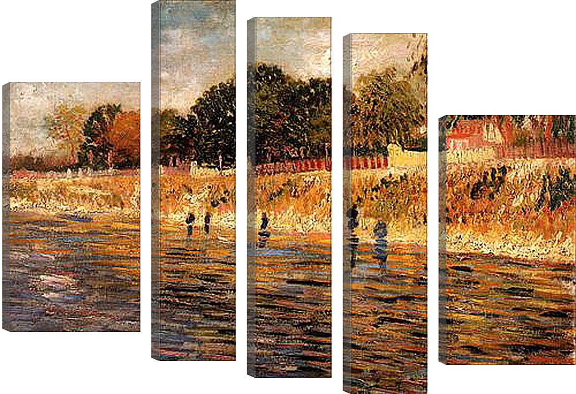 Модульная картина - The Banks of the Seine. Винсент Ван Гог
