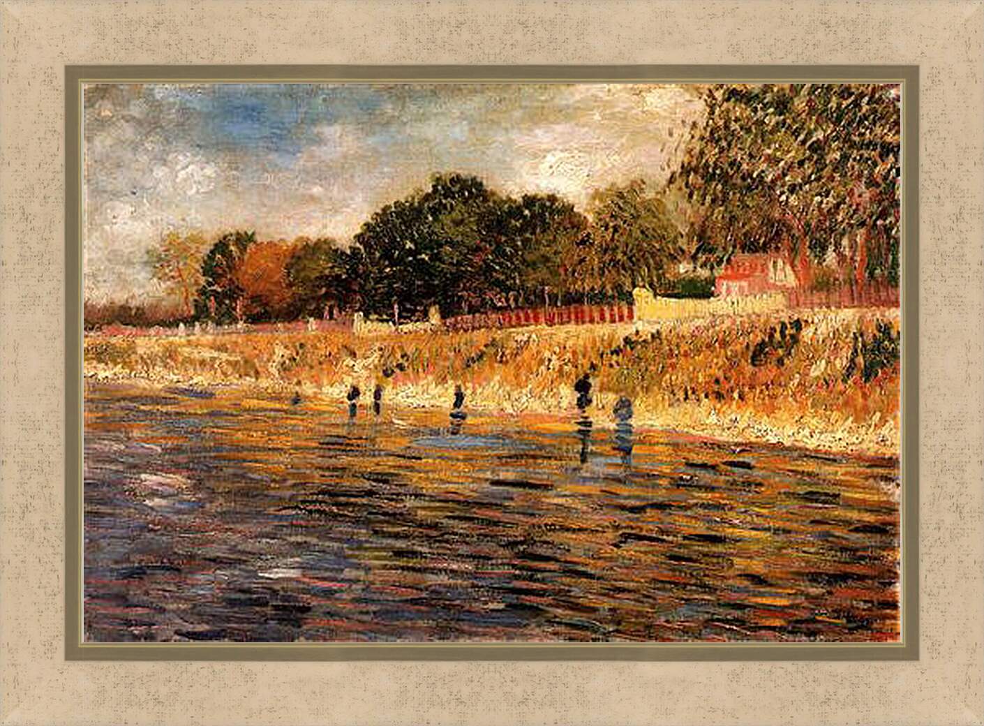 Картина в раме - The Banks of the Seine. Винсент Ван Гог