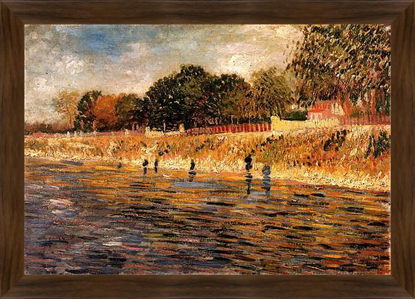 Картина в раме - The Banks of the Seine. Винсент Ван Гог