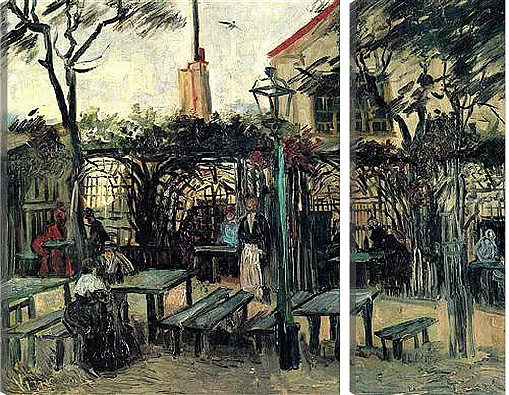 Модульная картина - Terrace of a Cafe on Montmartre La Guinguette. Винсент Ван Гог