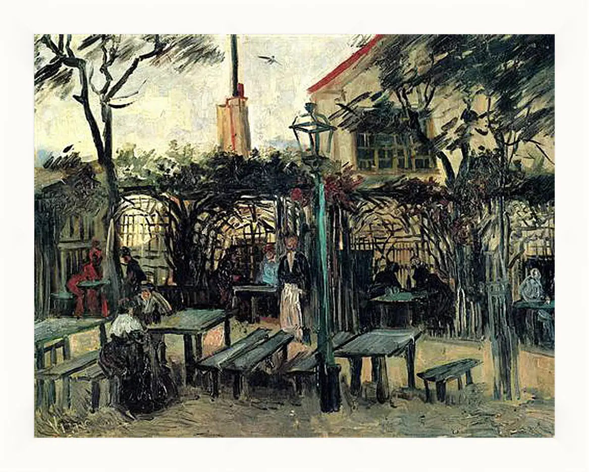 Картина в раме - Terrace of a Cafe on Montmartre La Guinguette. Винсент Ван Гог