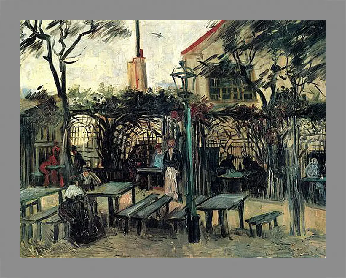 Картина в раме - Terrace of a Cafe on Montmartre La Guinguette. Винсент Ван Гог