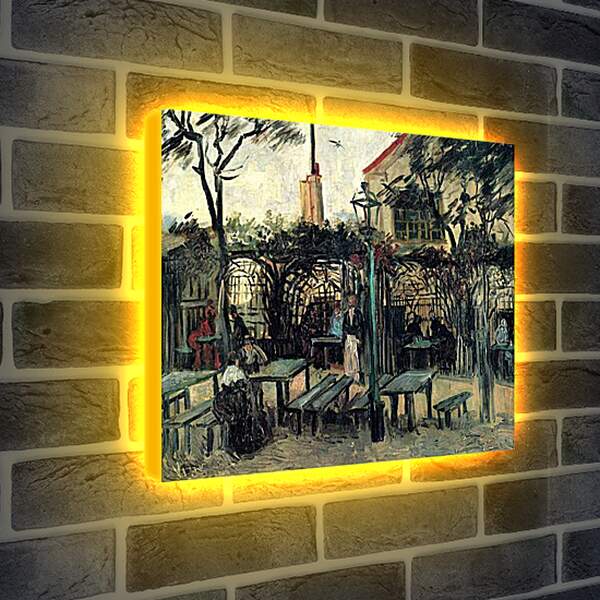 Лайтбокс световая панель - Terrace of a Cafe on Montmartre La Guinguette. Винсент Ван Гог