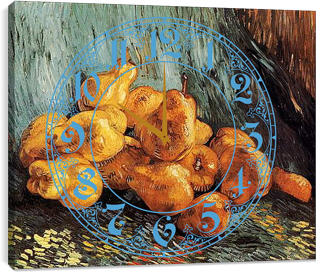Часы картина - Still Life with Pears. Винсент Ван Гог