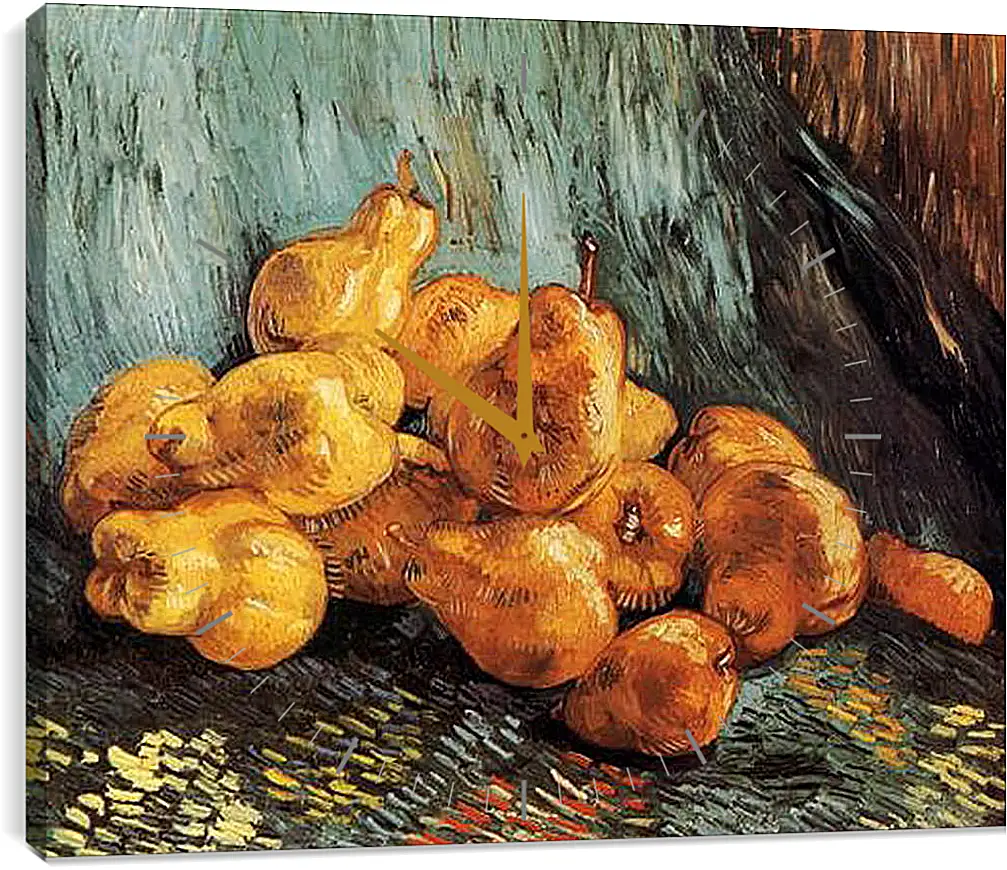 Часы картина - Still Life with Pears. Винсент Ван Гог