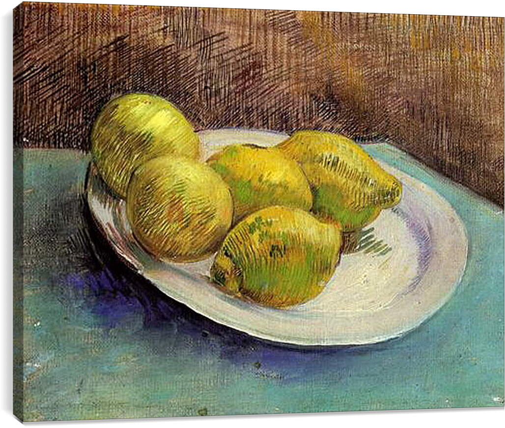 Постер и плакат - Still Life with Lemons on a Plate. Винсент Ван Гог