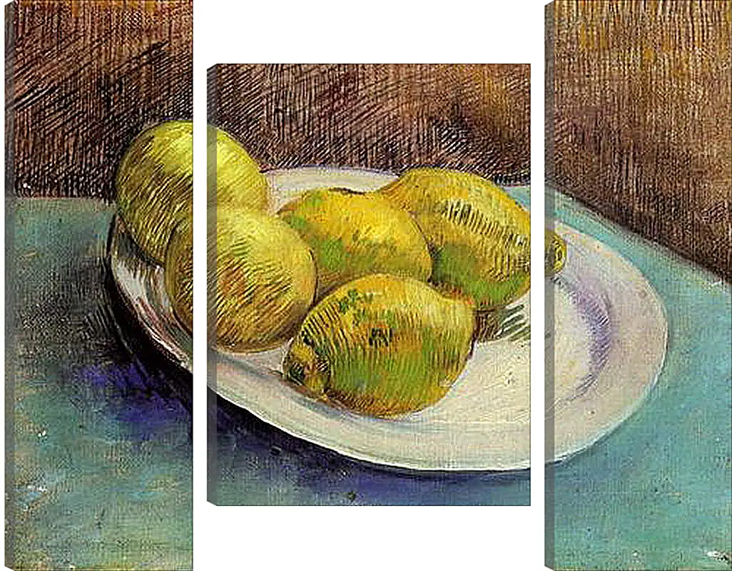 Модульная картина - Still Life with Lemons on a Plate. Винсент Ван Гог