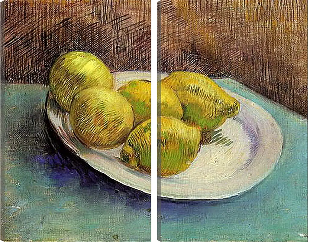 Модульная картина - Still Life with Lemons on a Plate. Винсент Ван Гог