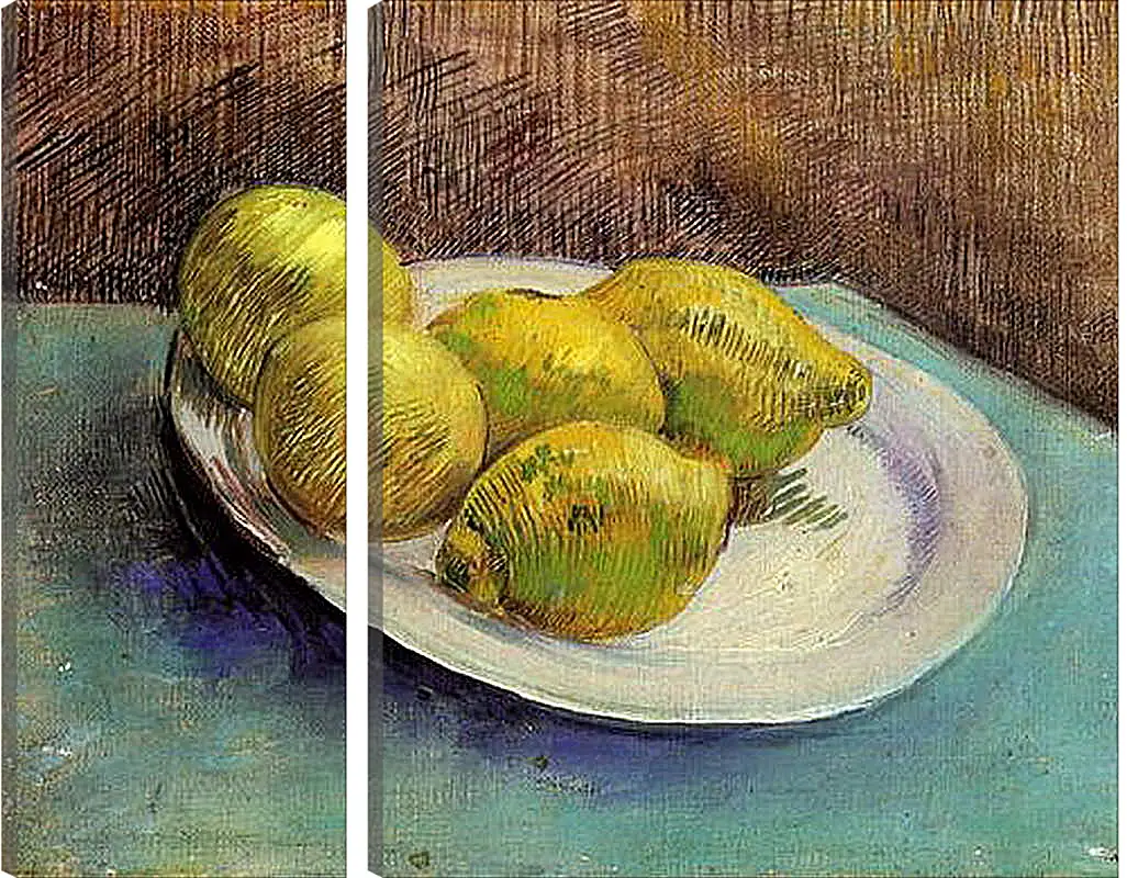 Модульная картина - Still Life with Lemons on a Plate. Винсент Ван Гог