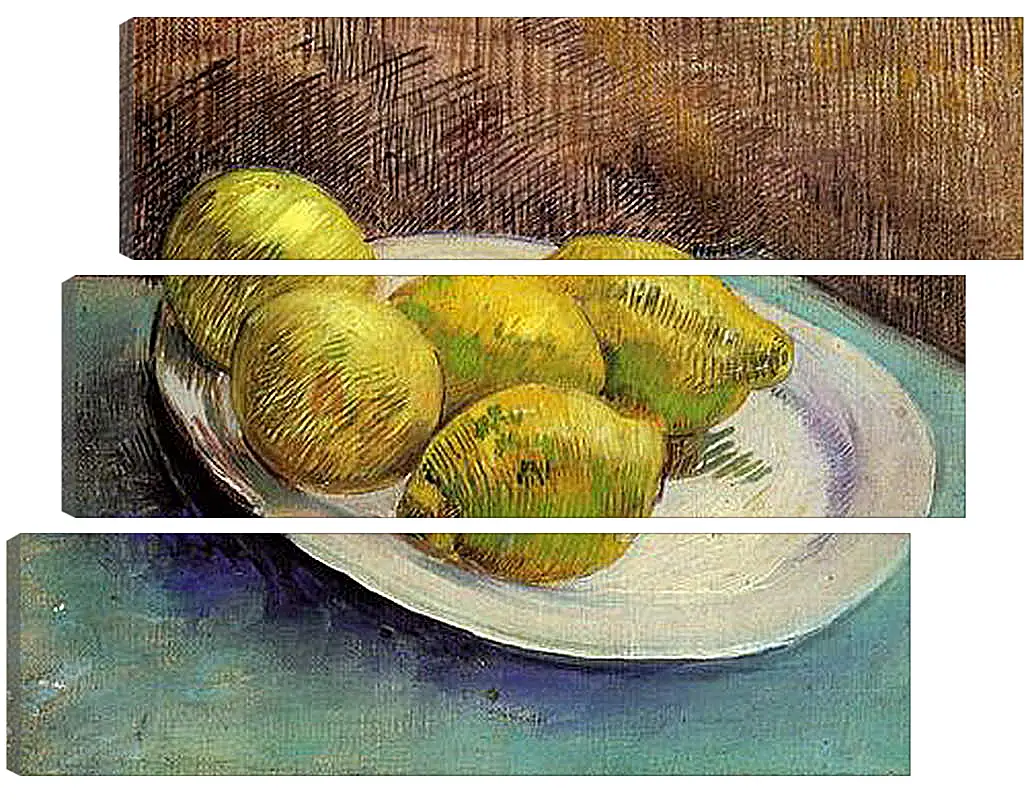 Модульная картина - Still Life with Lemons on a Plate. Винсент Ван Гог