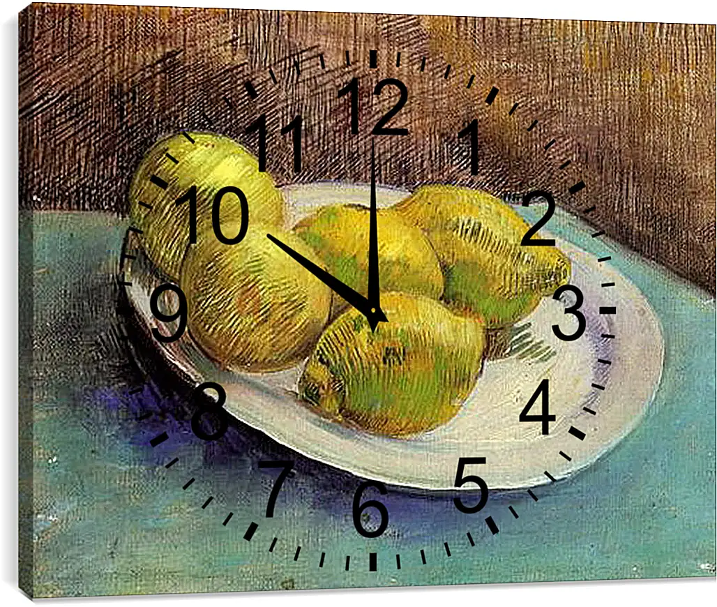 Часы картина - Still Life with Lemons on a Plate. Винсент Ван Гог