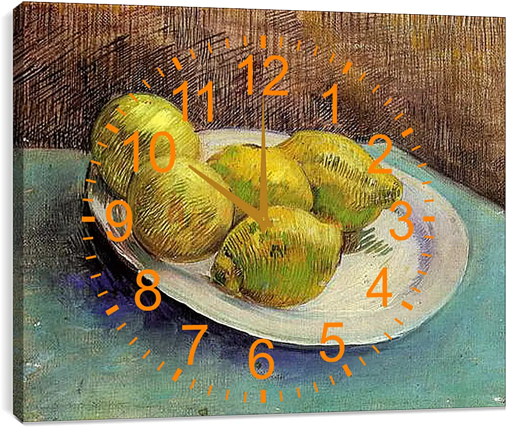 Часы картина - Still Life with Lemons on a Plate. Винсент Ван Гог