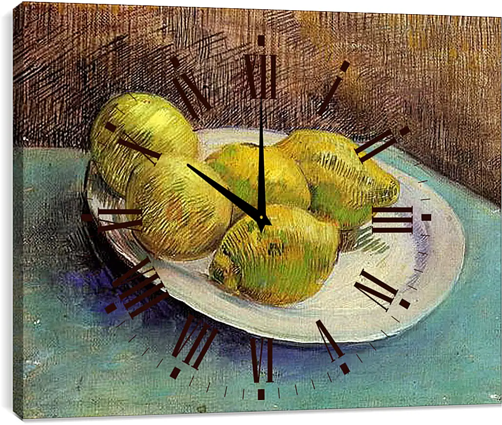 Часы картина - Still Life with Lemons on a Plate. Винсент Ван Гог