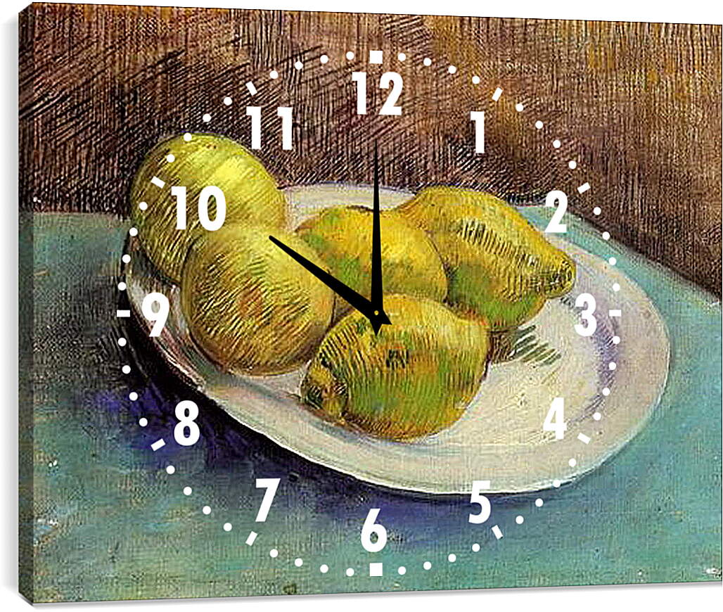 Часы картина - Still Life with Lemons on a Plate. Винсент Ван Гог