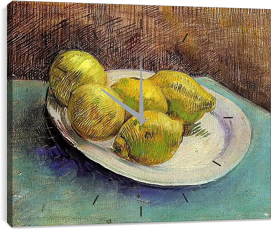 Часы картина - Still Life with Lemons on a Plate. Винсент Ван Гог