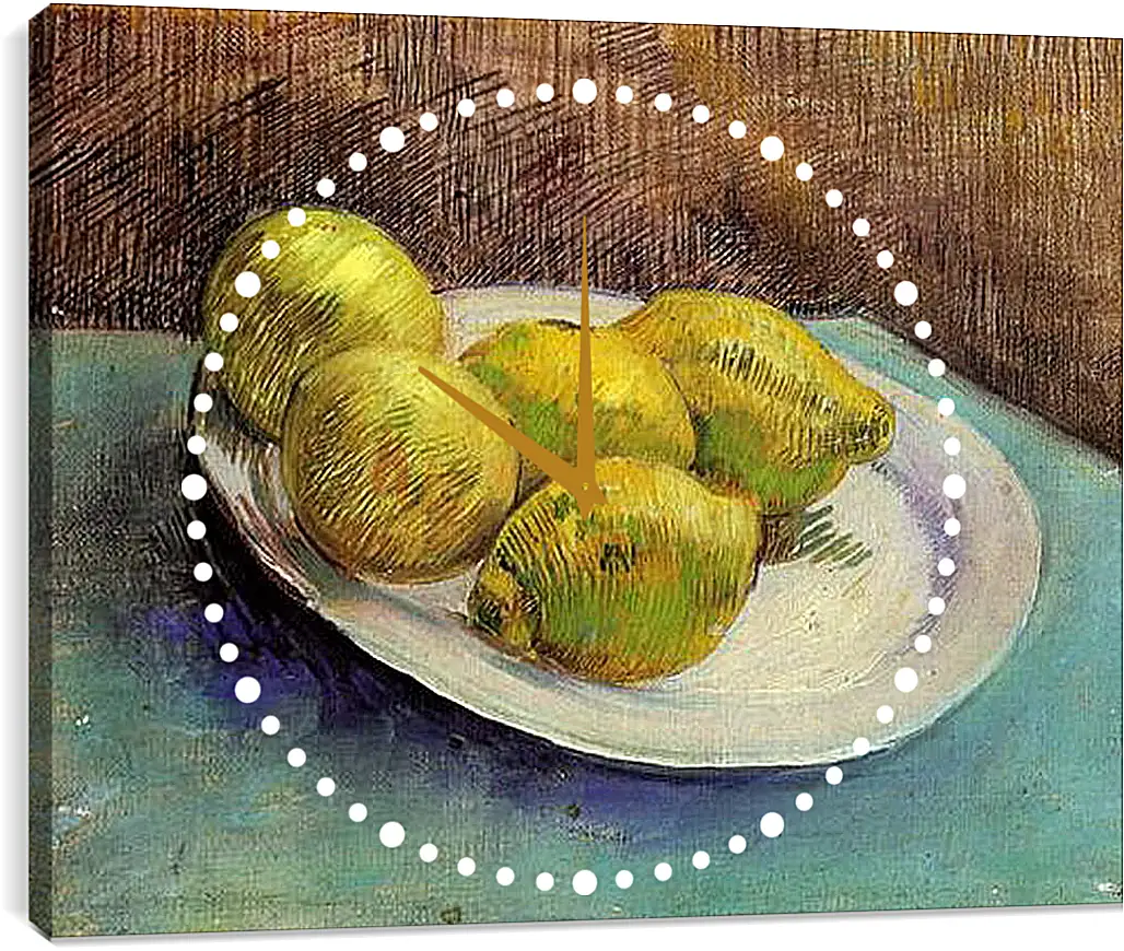 Часы картина - Still Life with Lemons on a Plate. Винсент Ван Гог