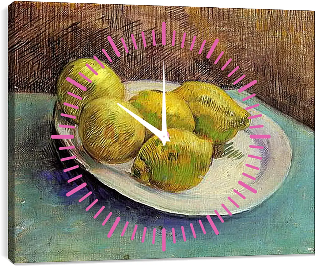 Часы картина - Still Life with Lemons on a Plate. Винсент Ван Гог