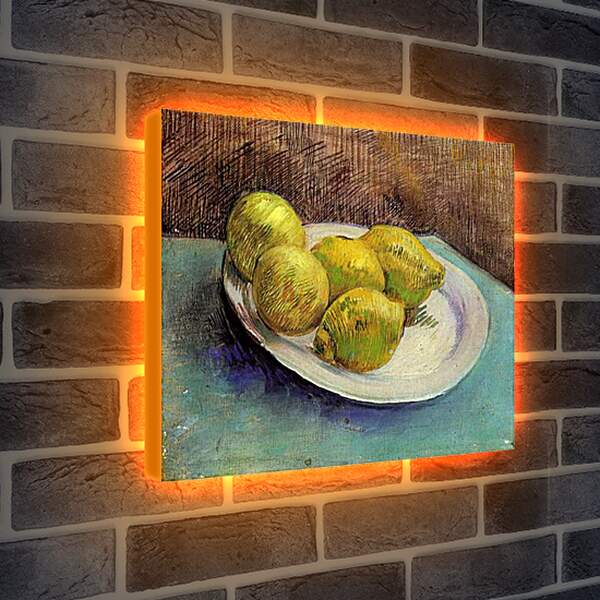 Лайтбокс световая панель - Still Life with Lemons on a Plate. Винсент Ван Гог