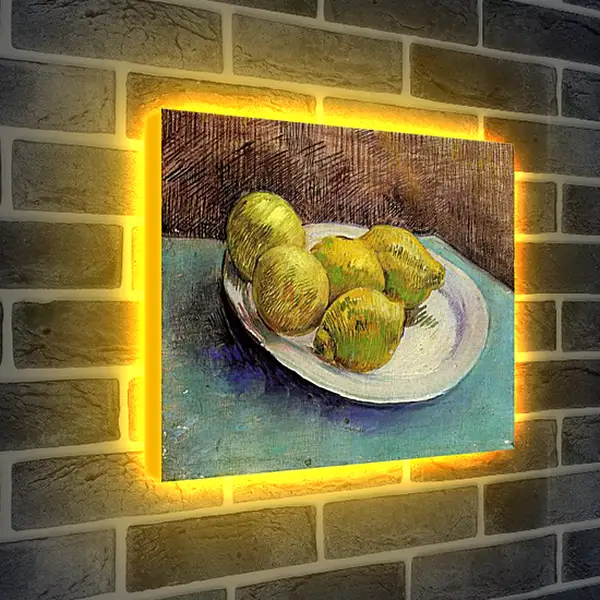 Лайтбокс световая панель - Still Life with Lemons on a Plate. Винсент Ван Гог