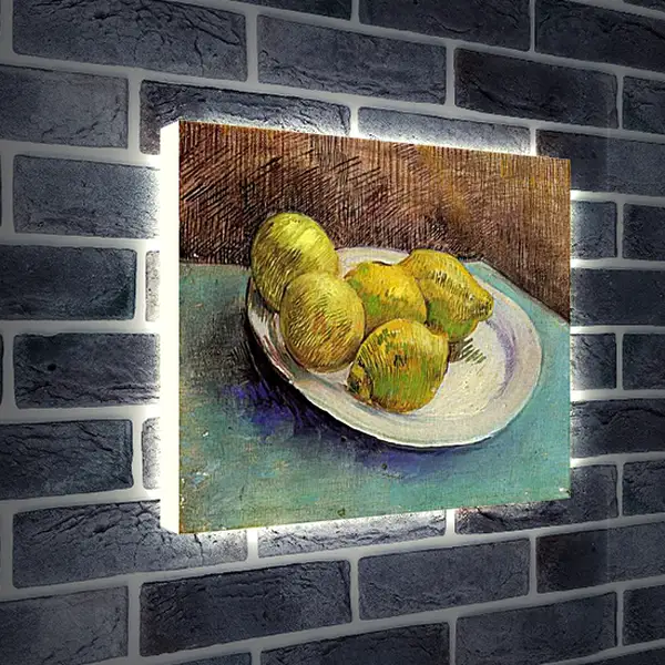 Лайтбокс световая панель - Still Life with Lemons on a Plate. Винсент Ван Гог