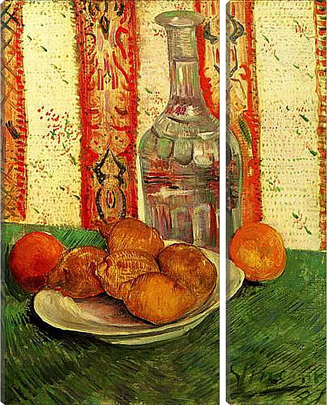 Модульная картина - Still Life with Decanter and Lemons on a Plate. Винсент Ван Гог