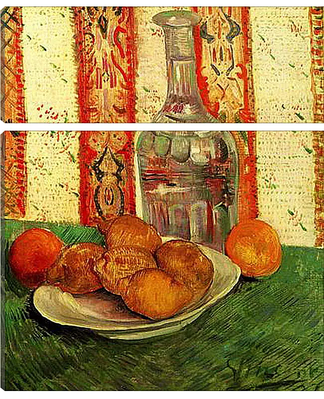 Модульная картина - Still Life with Decanter and Lemons on a Plate. Винсент Ван Гог