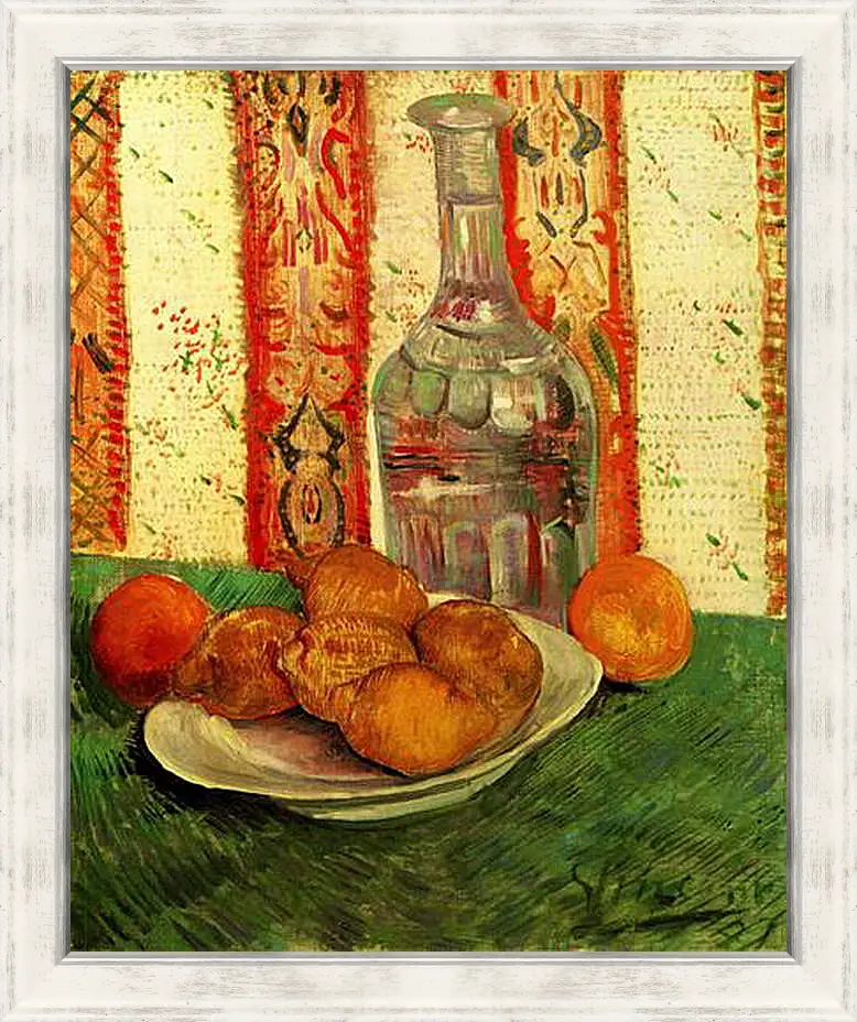 Картина в раме - Still Life with Decanter and Lemons on a Plate. Винсент Ван Гог