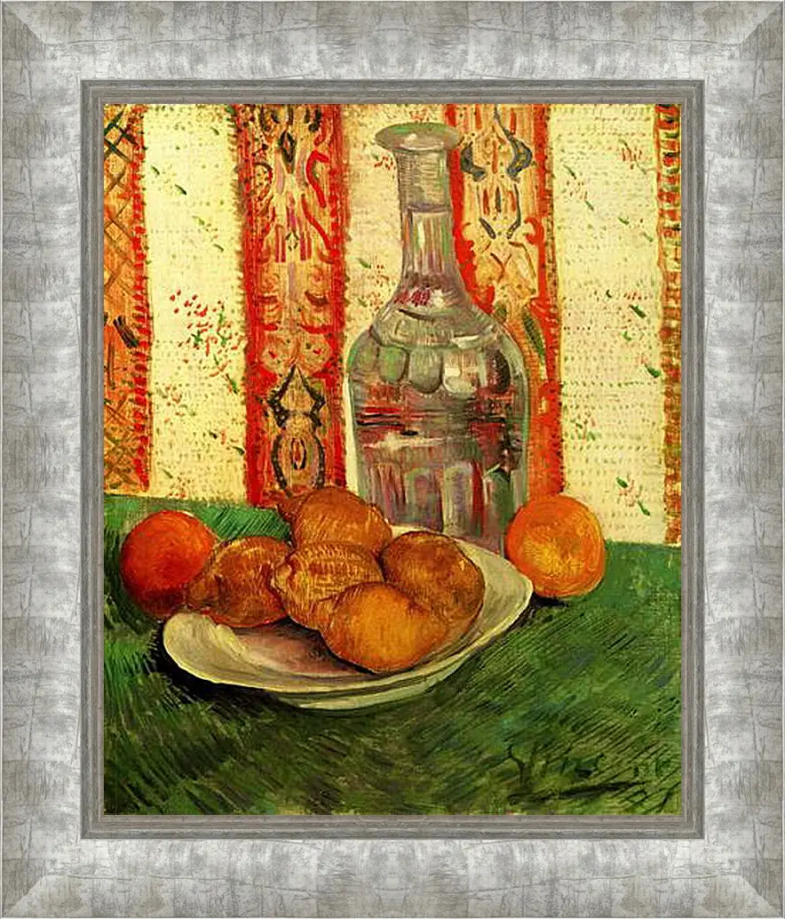 Картина в раме - Still Life with Decanter and Lemons on a Plate. Винсент Ван Гог