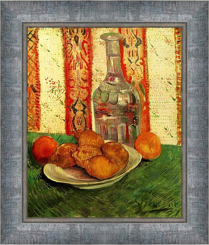 Картина в раме - Still Life with Decanter and Lemons on a Plate. Винсент Ван Гог