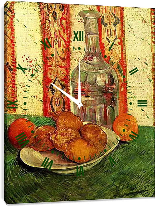 Часы картина - Still Life with Decanter and Lemons on a Plate. Винсент Ван Гог