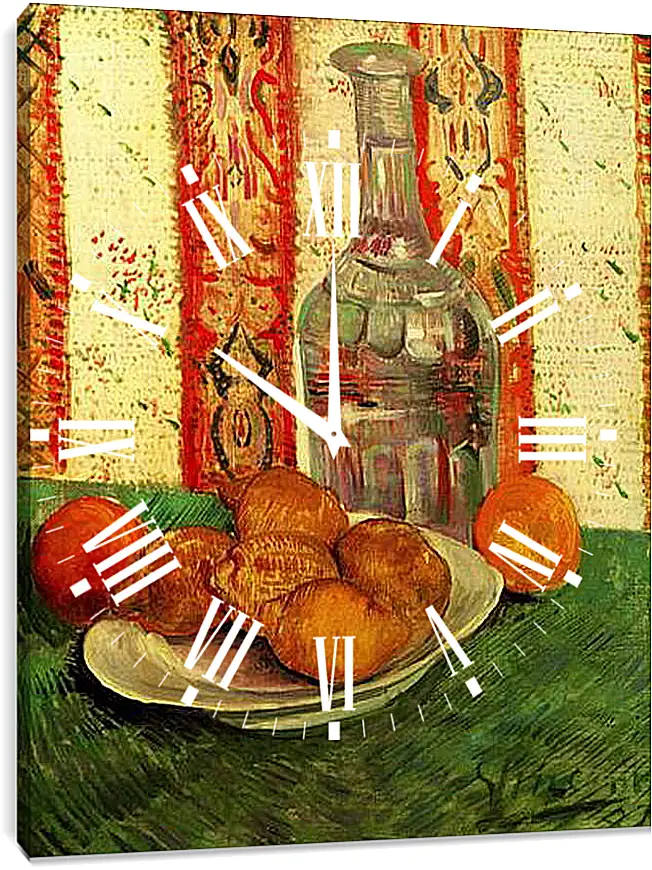 Часы картина - Still Life with Decanter and Lemons on a Plate. Винсент Ван Гог