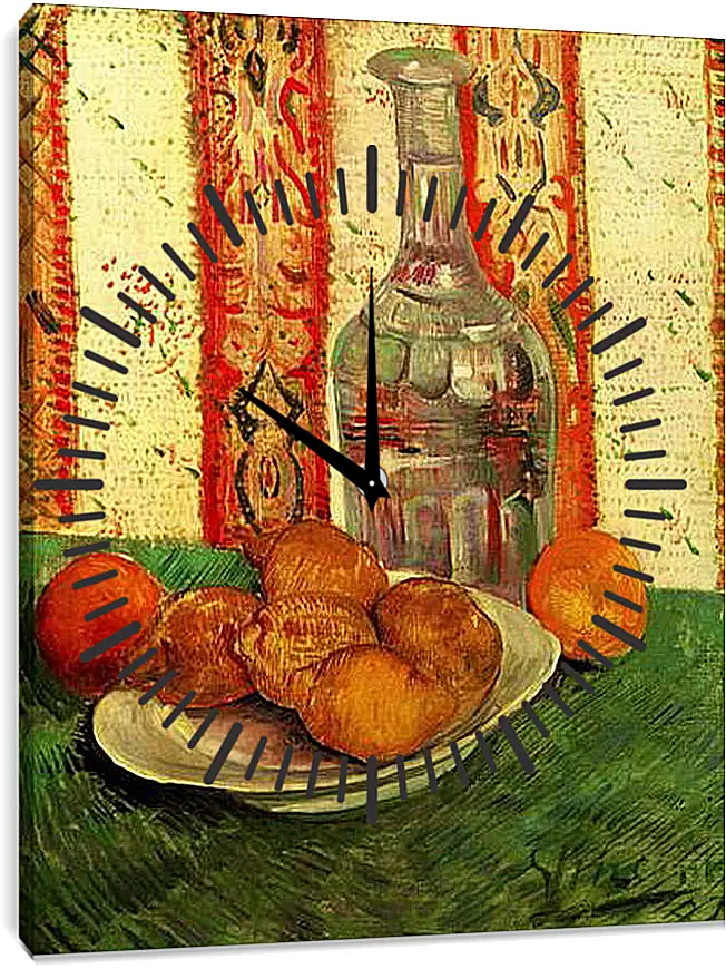 Часы картина - Still Life with Decanter and Lemons on a Plate. Винсент Ван Гог